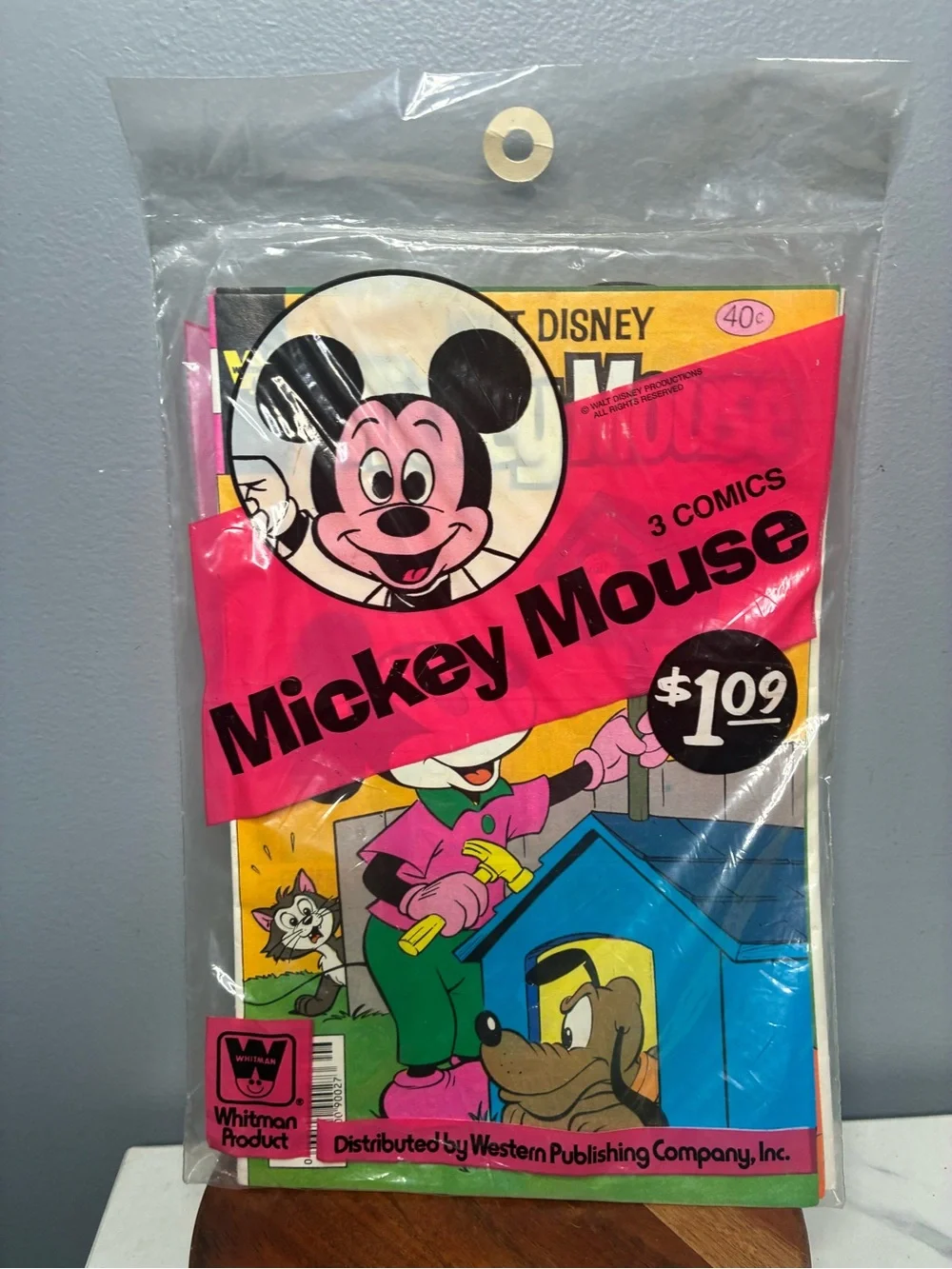 Sealed Walt Disney Mickey Mouse Whitman 3 Comic Book Pack NOS